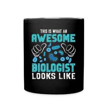 Biologie Lehrer Motiv Naturwissenschaft - Tasse einfarbig - Schwarz - Vorne