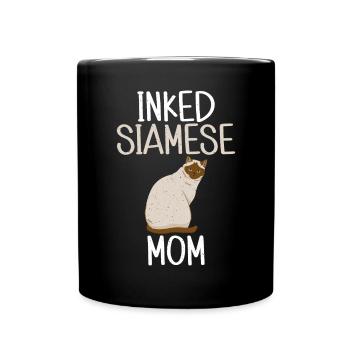 Cadeaux de chat siamois - Mug uni - noir - Devant