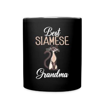 Siamesische Katze Geschenke - Tasse einfarbig - Schwarz - Vorne