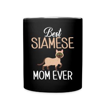 Siamesische Katze Geschenke - Tasse einfarbig - Schwarz - Vorne
