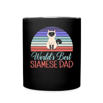 Siamesische Katze Geschenke - Tasse einfarbig - Schwarz - Vorne