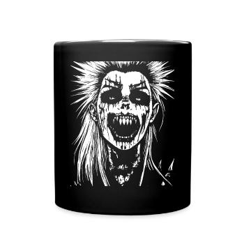 Zombie Horror Vampire Girl Death Metal Grindcore - Full Colour Mug - black - Front