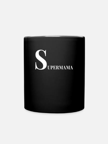 Supermama - Tasse einfarbig - Schwarz