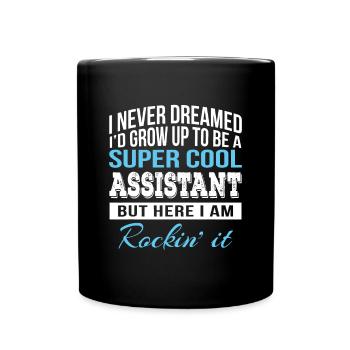 Funny Assistant Gift Admin - Full Colour Mug - black - Front