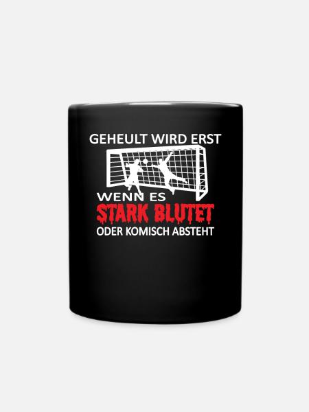 Fußballzubehör Geschenkidee Fußballfan - Tasse einfarbig - Schwarz