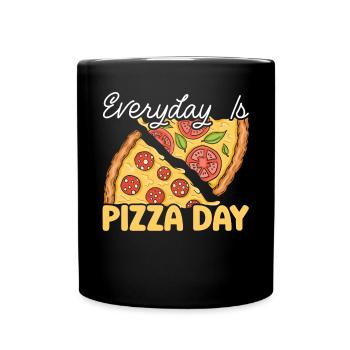 Tous les jours est Pizza Day Pizza Lover Italian Food - Mug uni - noir - Devant