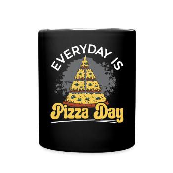Tous les jours est Pizza Day Pizza Lover Italian Food - Mug uni - noir - Devant