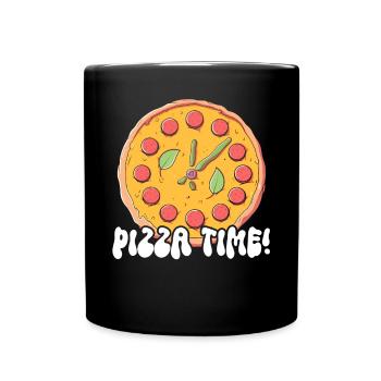 Pizza Time Pepperoni Pizza Lover Cuisine italienne - Mug uni - noir - Devant