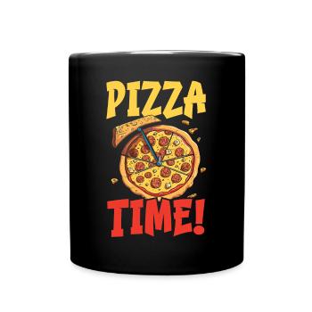 Pizza Time Pepperoni Pizza Lover Cuisine italienne - Mug uni - noir - Devant