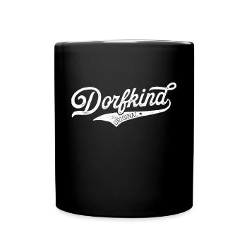 Dorfkind T-Shirt Herren Trachtenshirt Damen Tracht - Tasse einfarbig - Schwarz - Vorne