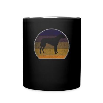 Retro Rhodesian Ridgeback Sunset - Full Colour Mug - black - Front