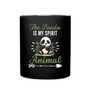 The panda is my spiritual animal panda bear - Full Colour Mug - black - Front