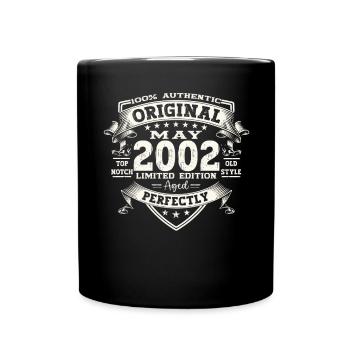 21st Birthday Man Original May Vintage 2002 - Full Colour Mug - black - Front