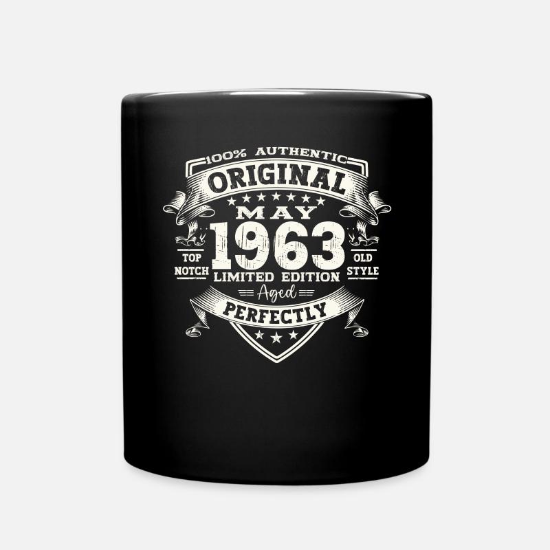 60. Geburtstag Mann Original Mai Jahrgang 1963 - Tasse einfarbig - Schwarz