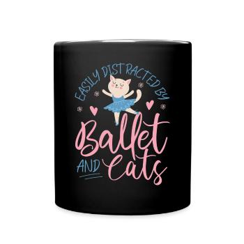 Ballet Dancer Dance Girl Ballerina - Tasse einfarbig - Schwarz - Vorne