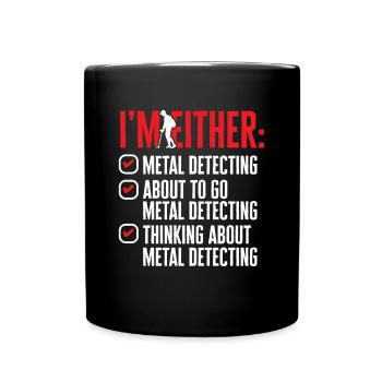 Détecteur de métaux Détection de métaux Chasse au trésor - Mug uni - noir - Devant
