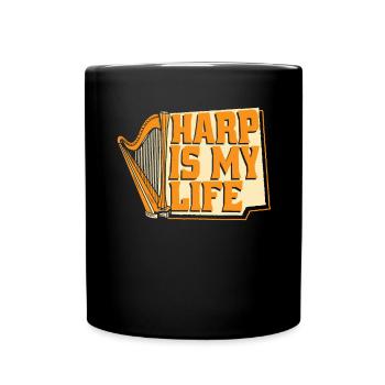 Harpe Is My Life Harpe de concert Harpe Harpe Musique Harpe - Mug uni - noir - Devant