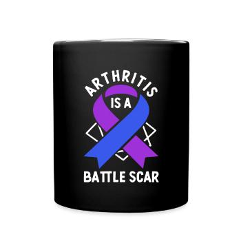 L’arthrite est une cicatrice de combat rhumatoïde - Mug uni - noir - Devant