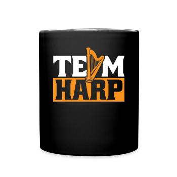 Team Harp Harfe Konzertharfe Harfenmusik - Tasse einfarbig - Schwarz - Vorne