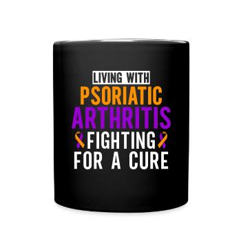 Vivre avec le rhumatisme psoriasique lutter pour un - Mug uni - noir - Devant