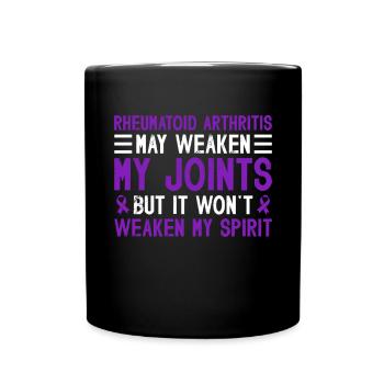 La polyarthrite rhumatoïde peut m’affaiblir, mais - Mug uni - noir - Devant