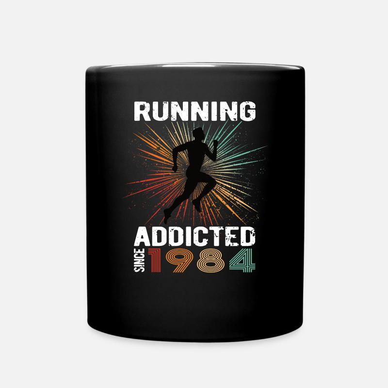 Running Vintage Running Addicted runner jogger 1984 - Mug uni - noir