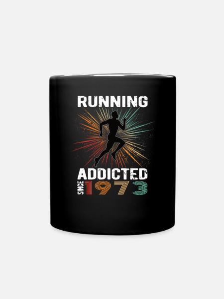 Running Vintage Running Addicted runner jogger 1973 - Mug uni - noir