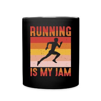 Running Is My Jam 5 - Full Colour Mug - black - Front