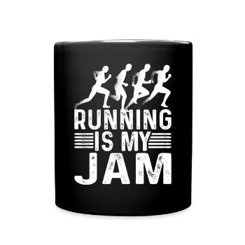 Running Is My Jam 6 - Full Colour Mug - black - Front