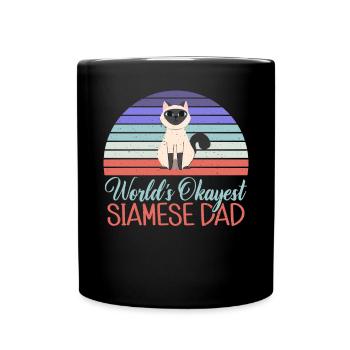 Siamesische Katze Geschenke - Tasse einfarbig - Schwarz - Vorne