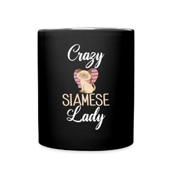 Cadeaux de chat siamois - Mug uni - noir - Devant