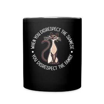 Cadeaux de chat siamois - Mug uni - noir - Devant