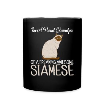 Siamesische Katze Geschenke - Tasse einfarbig - Schwarz - Vorne