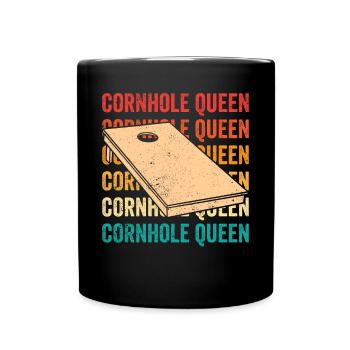 Cornhole Corn Hole Retro - Tasse einfarbig - Schwarz - Vorne