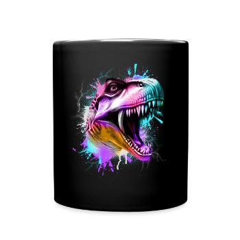 T Rex Bunt - Full Colour Mug - black - Front