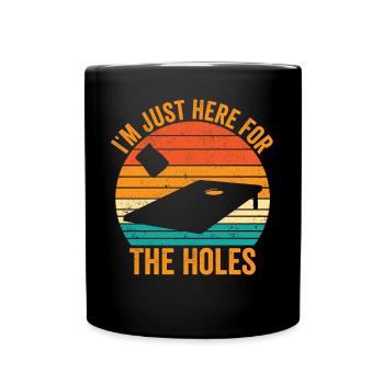 Funny Cornhole Corn Hole Retro - Full Colour Mug - black - Front