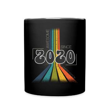 2020 Vintage Birthday Groovy Vintage Retro - Full Colour Mug - black - Front