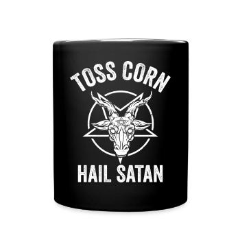 Lustiges Cornhole Corn Hole - Tasse einfarbig - Schwarz - Vorne
