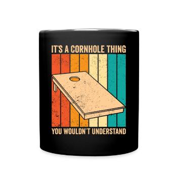 Drôle de trou de maïs - Mug uni - noir - Devant