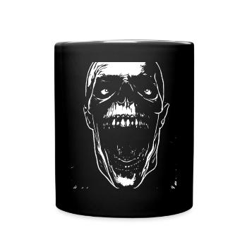 Anarchy Fan Skull with Mohawk Crazy Antisocial Pu - Full Colour Mug - black - Front