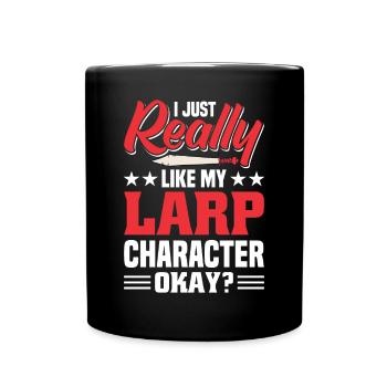 LARP live-action role-playing game - Full Colour Mug - black - Front