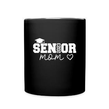 Proud mom Class of 2023 Senior Graduate Leopard Se - Full Colour Mug - black - Front