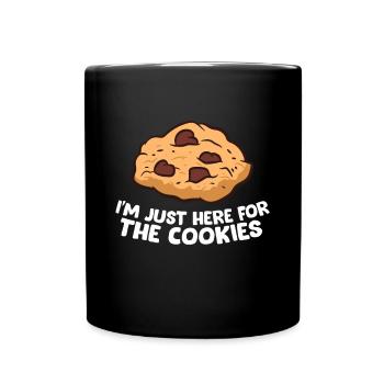 I'm Just Here For The Cookies Funny Christmas Cook - Full Colour Mug - black - Front