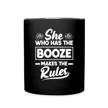 Celle qui a l’alcool fait les règles Barman F - Mug uni - noir - Devant