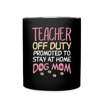 Professeur hors service promu à Dog Mom Funny Retirem - Mug uni - noir - Devant