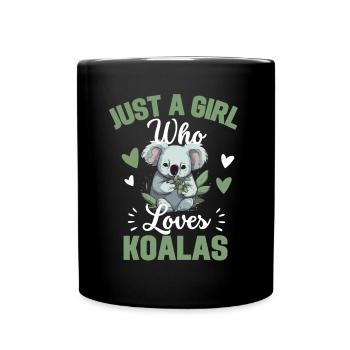 Australie Animal Koala Fille Cadeau Koala - Mug uni - noir - Devant