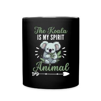 The koala is my spiritual animal Koala - Full Colour Mug - black - Front