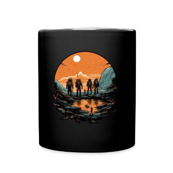 A group of Astronauts Exploring an Alien planet - Mug uni - noir - Devant