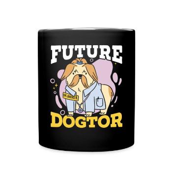Future Dogtor Veterinarian Animal Doctor Vet - Full Colour Mug - black - Front