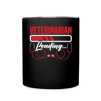 Veterinarian Loading Animal Doctor Veterinary - Full Colour Mug - black - Front